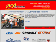 Tablet Screenshot of ivyequipment.com